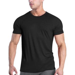 imageCOOFANDY Mens 3 Pack Workout T Shirts Short Sleeve Gym Bodybuilding Muscle Shirt Base Layer Fitness Tee TopsBlack