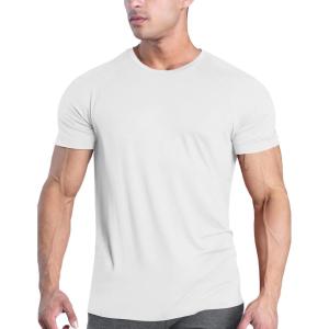imageCOOFANDY Mens 3 Pack Workout T Shirts Short Sleeve Gym Bodybuilding Muscle Shirt Base Layer Fitness Tee TopsWhite