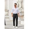 imageCOOFANDY Men Casual Cotton Pants Classic Fit Stretch Chino Pant Flat Front WrinkleFree PantsBlack