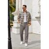 imageCOOFANDY Men Casual Cotton Pants Classic Fit Stretch Chino Pant Flat Front WrinkleFree PantsDark Grey