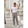 imageCOOFANDY Men Casual Cotton Pants Classic Fit Stretch Chino Pant Flat Front WrinkleFree PantsDark Grey