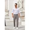 imageCOOFANDY Men Casual Cotton Pants Classic Fit Stretch Chino Pant Flat Front WrinkleFree PantsDark Grey