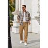 imageCOOFANDY Men Casual Cotton Pants Classic Fit Stretch Chino Pant Flat Front WrinkleFree PantsKhaki