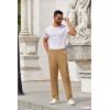 imageCOOFANDY Men Casual Cotton Pants Classic Fit Stretch Chino Pant Flat Front WrinkleFree PantsKhaki