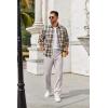 imageCOOFANDY Men Casual Cotton Pants Classic Fit Stretch Chino Pant Flat Front WrinkleFree PantsLight Grey