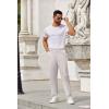 imageCOOFANDY Men Casual Cotton Pants Classic Fit Stretch Chino Pant Flat Front WrinkleFree PantsLight Grey