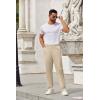 imageCOOFANDY Men Casual Cotton Pants Classic Fit Stretch Chino Pant Flat Front WrinkleFree PantsLight Khaki