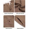 imageCOOFANDY Men Linen Dress Pants Classic Fit Suit Pants Lightweight Wrinkle Free Casual TrousersBrown