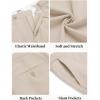 imageCOOFANDY Men Linen Dress Pants Classic Fit Suit Pants Lightweight Wrinkle Free Casual TrousersKhaki