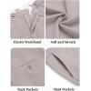 imageCOOFANDY Men Linen Dress Pants Classic Fit Suit Pants Lightweight Wrinkle Free Casual TrousersLight Grey