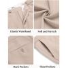 imageCOOFANDY Men Linen Dress Pants Classic Fit Suit Pants Lightweight Wrinkle Free Casual TrousersLight Khaki