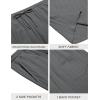imageCOOFANDY Mens Beach Shorts 9quot Elastic Waist Drawstring Casual Shorts Regular Fit Summer Textured ShortsDark Grey