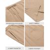 imageCOOFANDY Mens Beach Shorts 9quot Elastic Waist Drawstring Casual Shorts Regular Fit Summer Textured ShortsKhaki