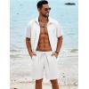 imageCOOFANDY Mens Beach Shorts 9quot Elastic Waist Drawstring Casual Shorts Regular Fit Summer Textured ShortsWhite
