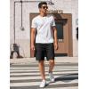 imageCOOFANDY Mens Cargo Shorts 9quot Relaxed Fit Casual Shorts Internal Drawstring Outdoor Hiking Shorts with Multi PocketsBlack