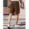 imageCOOFANDY Mens Cargo Shorts 9quot Relaxed Fit Casual Shorts Internal Drawstring Outdoor Hiking Shorts with Multi PocketsBrown