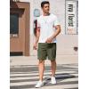 imageCOOFANDY Mens Cargo Shorts 9quot Relaxed Fit Casual Shorts Internal Drawstring Outdoor Hiking Shorts with Multi PocketsDark Army Green