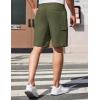 imageCOOFANDY Mens Cargo Shorts 9quot Relaxed Fit Casual Shorts Internal Drawstring Outdoor Hiking Shorts with Multi PocketsDark Army Green