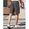 imageCOOFANDY Mens Cargo Shorts 9quot Relaxed Fit Casual Shorts Internal Drawstring Outdoor Hiking Shorts with Multi PocketsDark Grey