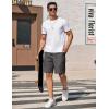 imageCOOFANDY Mens Cargo Shorts 9quot Relaxed Fit Casual Shorts Internal Drawstring Outdoor Hiking Shorts with Multi PocketsDark Grey