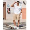 imageCOOFANDY Mens Cargo Shorts 9quot Relaxed Fit Casual Shorts Internal Drawstring Outdoor Hiking Shorts with Multi PocketsDark Khaki
