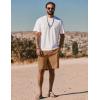 imageCOOFANDY Mens Cargo Shorts 9quot Relaxed Fit Casual Shorts Internal Drawstring Outdoor Hiking Shorts with Multi PocketsLight Brown