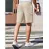 imageCOOFANDY Mens Cargo Shorts 9quot Relaxed Fit Casual Shorts Internal Drawstring Outdoor Hiking Shorts with Multi PocketsLight Khaki