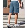 imageCOOFANDY Mens Cargo Shorts 9quot Relaxed Fit Casual Shorts Internal Drawstring Outdoor Hiking Shorts with Multi PocketsNavy