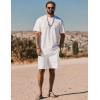 imageCOOFANDY Mens Cargo Shorts 9quot Relaxed Fit Casual Shorts Internal Drawstring Outdoor Hiking Shorts with Multi PocketsWhite