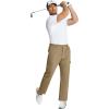 imageCOOFANDY Mens Casual Pants Lightweight Hiking Cargo Pants Stretch Outdoor Work Pant with Multi PocketsDark Khaki