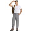 imageCOOFANDY Mens Casual Pants Lightweight Hiking Cargo Pants Stretch Outdoor Work Pant with Multi PocketsLight Grey