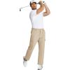 imageCOOFANDY Mens Casual Pants Lightweight Hiking Cargo Pants Stretch Outdoor Work Pant with Multi PocketsLight Khaki