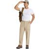 imageCOOFANDY Mens Casual Pants Lightweight Hiking Cargo Pants Stretch Outdoor Work Pant with Multi PocketsLight Khaki