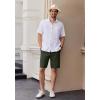 imageCOOFANDY Mens Casual Shorts 9 Inch Flat Front Lightweight Summer Beach Vacation ShortsArmy Green