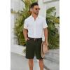 imageCOOFANDY Mens Casual Shorts 9 Inch Flat Front Lightweight Summer Beach Vacation ShortsArmy Green