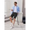 imageCOOFANDY Mens Casual Shorts 9 Inch Flat Front Lightweight Summer Beach Vacation ShortsBlack