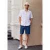 imageCOOFANDY Mens Casual Shorts 9 Inch Flat Front Lightweight Summer Beach Vacation ShortsBlue