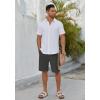 imageCOOFANDY Mens Casual Shorts 9 Inch Flat Front Lightweight Summer Beach Vacation ShortsDrak Grey