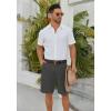 imageCOOFANDY Mens Casual Shorts 9 Inch Flat Front Lightweight Summer Beach Vacation ShortsDrak Grey