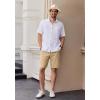 imageCOOFANDY Mens Casual Shorts 9 Inch Flat Front Lightweight Summer Beach Vacation ShortsKhaki