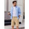 imageCOOFANDY Mens Casual Shorts 9 Inch Flat Front Lightweight Summer Beach Vacation ShortsKhaki