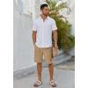 imageCOOFANDY Mens Casual Shorts 9 Inch Flat Front Lightweight Summer Beach Vacation ShortsKhaki