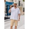 imageCOOFANDY Mens Casual Shorts 9 Inch Flat Front Lightweight Summer Beach Vacation ShortsKhaki