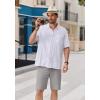 imageCOOFANDY Mens Casual Shorts 9 Inch Flat Front Lightweight Summer Beach Vacation ShortsLight Grey