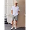 imageCOOFANDY Mens Casual Shorts 9 Inch Flat Front Lightweight Summer Beach Vacation ShortsLight Grey