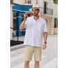 imageCOOFANDY Mens Casual Shorts 9 Inch Flat Front Lightweight Summer Beach Vacation ShortsLight Khaki