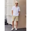 imageCOOFANDY Mens Casual Shorts 9 Inch Flat Front Lightweight Summer Beach Vacation ShortsLight Khaki