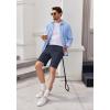 imageCOOFANDY Mens Casual Shorts 9 Inch Flat Front Lightweight Summer Beach Vacation ShortsNavy Blue
