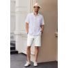 imageCOOFANDY Mens Casual Shorts 9 Inch Flat Front Lightweight Summer Beach Vacation ShortsWhite