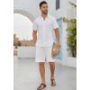 imageCOOFANDY Mens Casual Shorts 9 Inch Flat Front Lightweight Summer Beach Vacation ShortsWhite